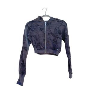 Buff Bunny Zip Up Hoodie, Dark Gray & Black Print, Size‎ XS
